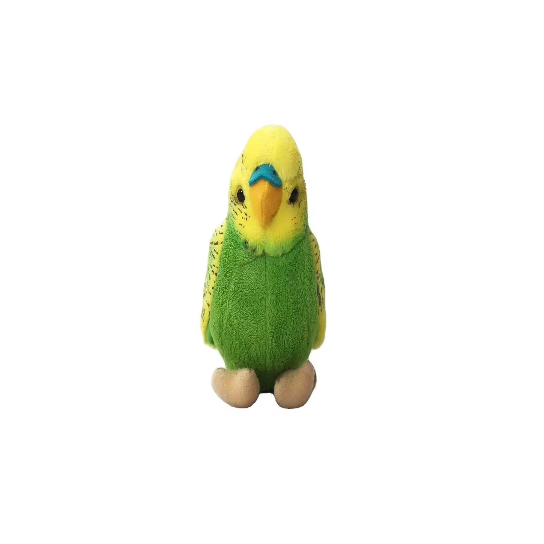 Cuddly bird plush yellow and green parrot plush stuffed toys
