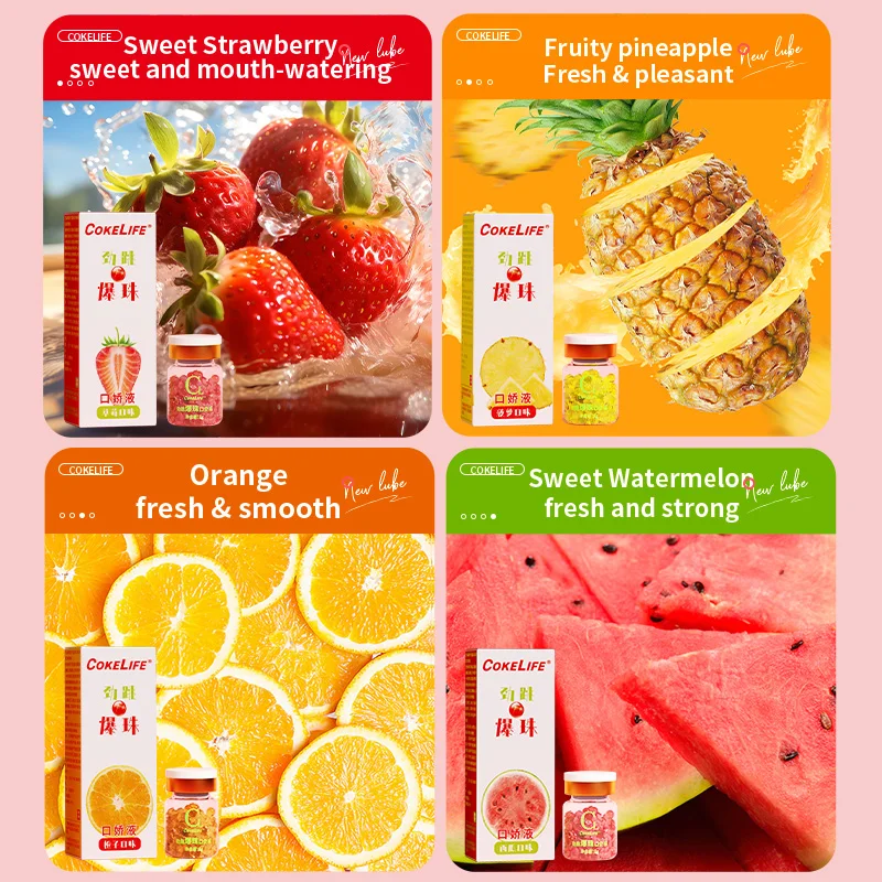 CokeLife OEM Popping Candy Oral Lube Free Sample Burst Bead Intimate Lubricant Yoni Gel Sex Water Based Fruity Lubricant for Sex