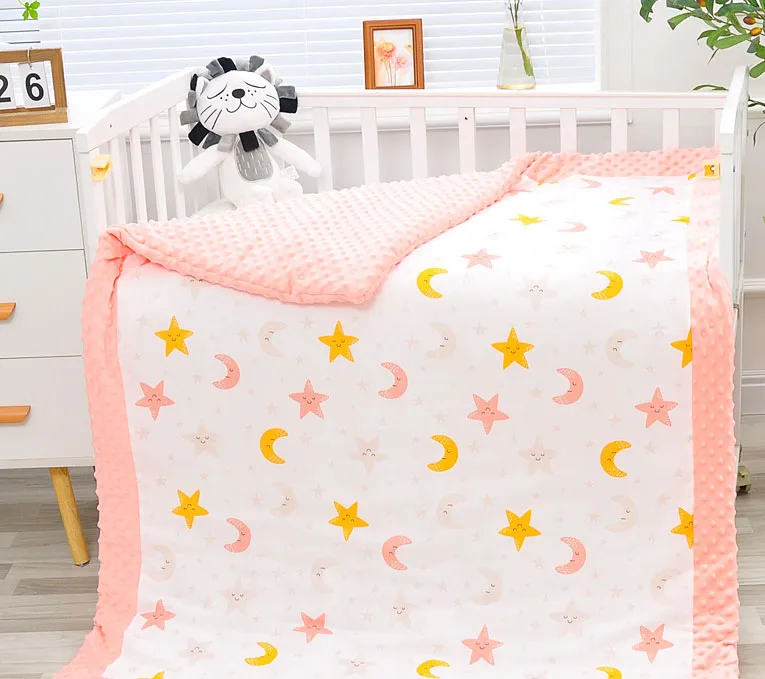 100% cotton Baby winter sleepers gauze cotton quilt with baby blanket muslin organic cotton swaddle for Newborn to Toddler
