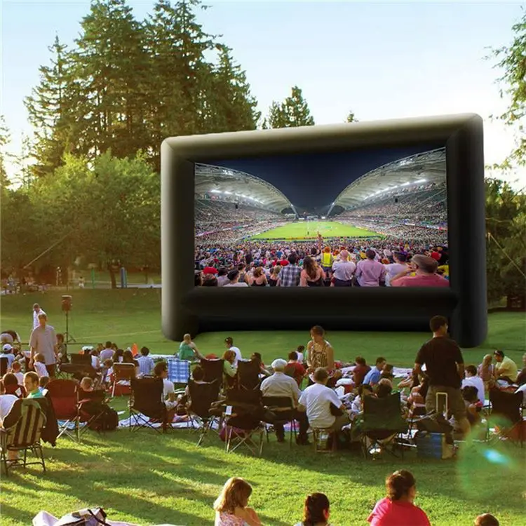  Silver or Rear Film Projection Projector Screen 2D Front 3D 180 Degree 14FT Outdoor Inflatable