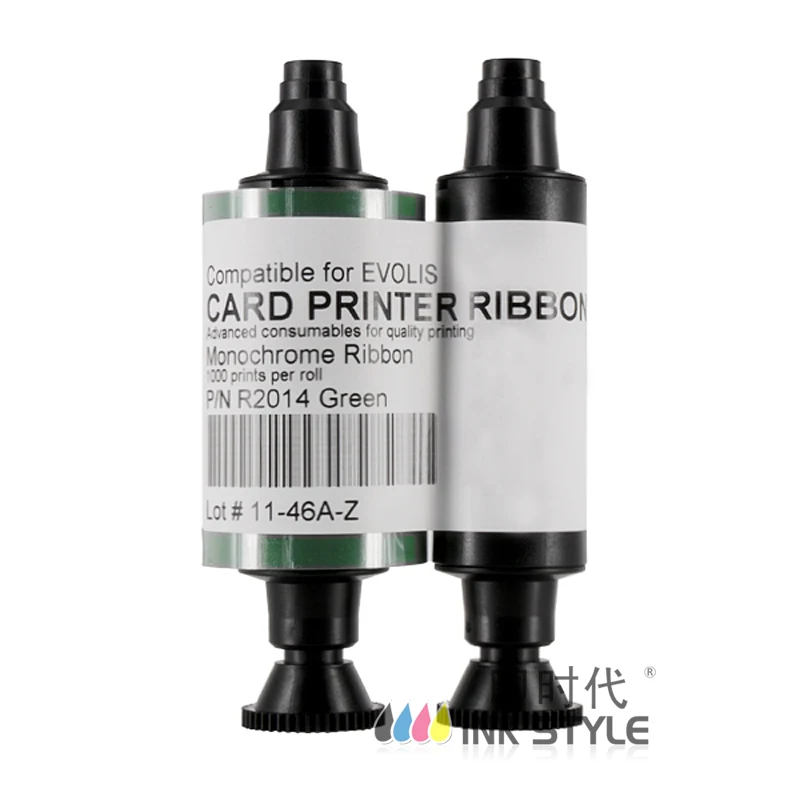 Generic Evolis Pebble 4 Card Printer Green Color Ribbon R2014 -1000 prints