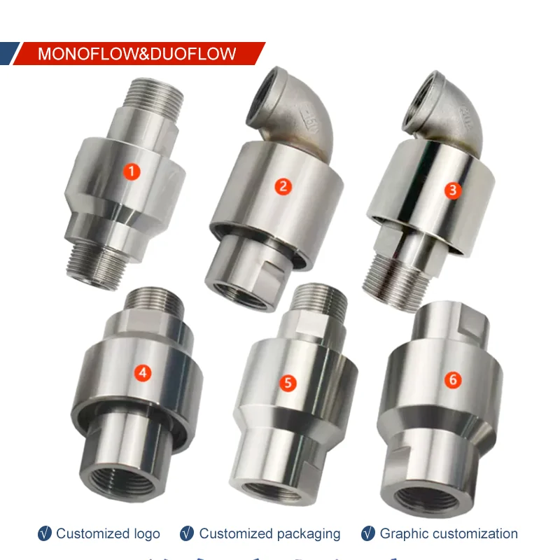 Stainless steel high pressure rotary joint universal hydraulic oil water Swivel Joints