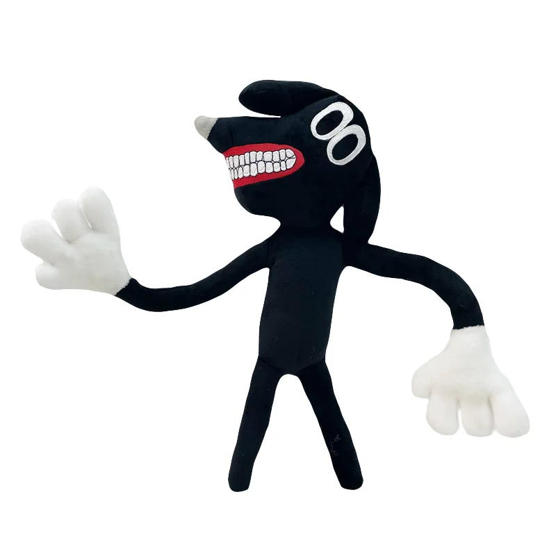 High Quality 35-55cm Plush Toy Folding Funny Horror Character Plush Doll Black Cat Dog