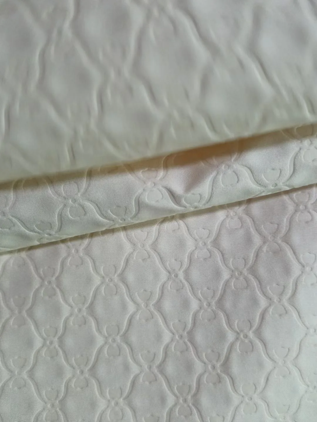 2024 toyobo fabric 100% polyester brushed pd embossed white color with stripe 90GSM hotel bed sheet fabric