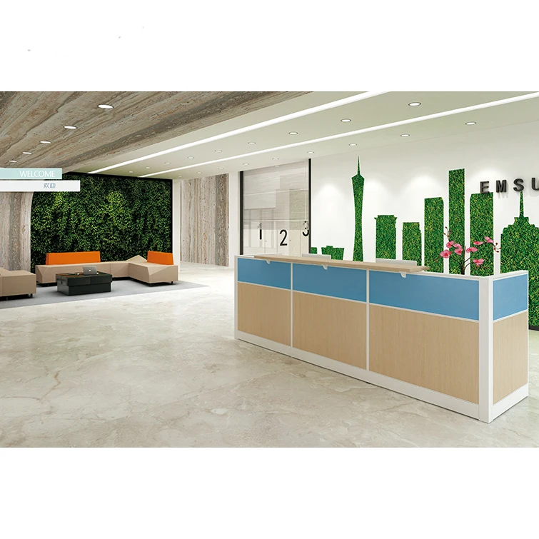 Modern Office Front Desk Counter Standing Office Reception Table Design