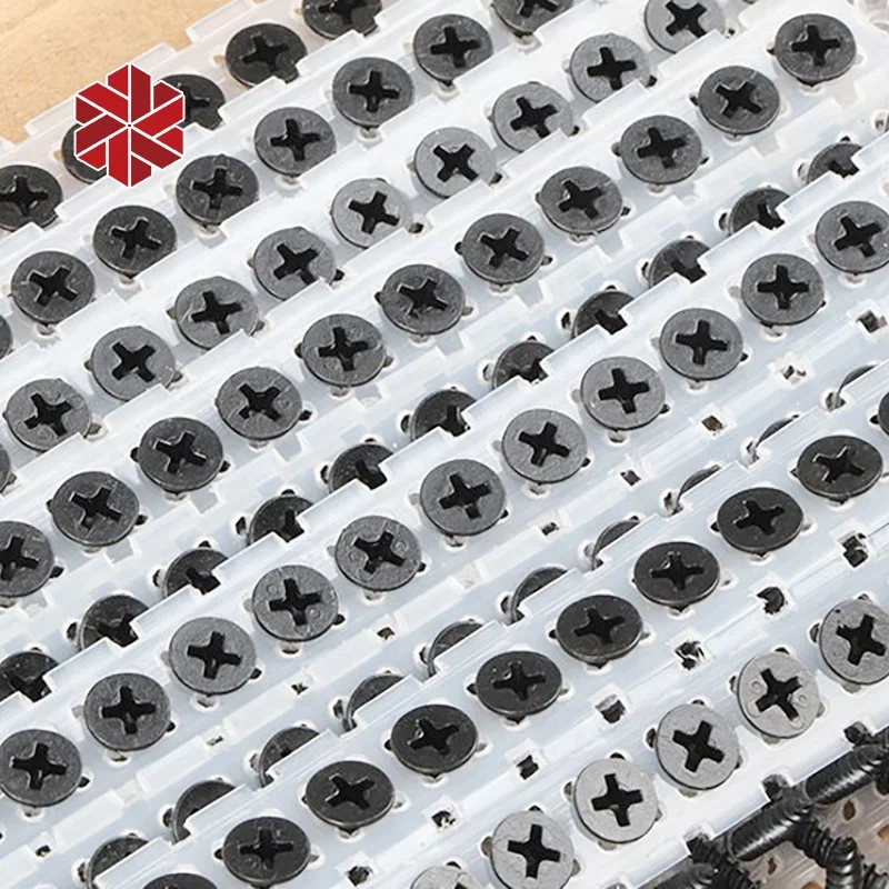 3.9x25 Self Tapping Collated Screw Gypsum Plastic Strip Bugle Head Coarse Threads Black Drywall Screw Collated