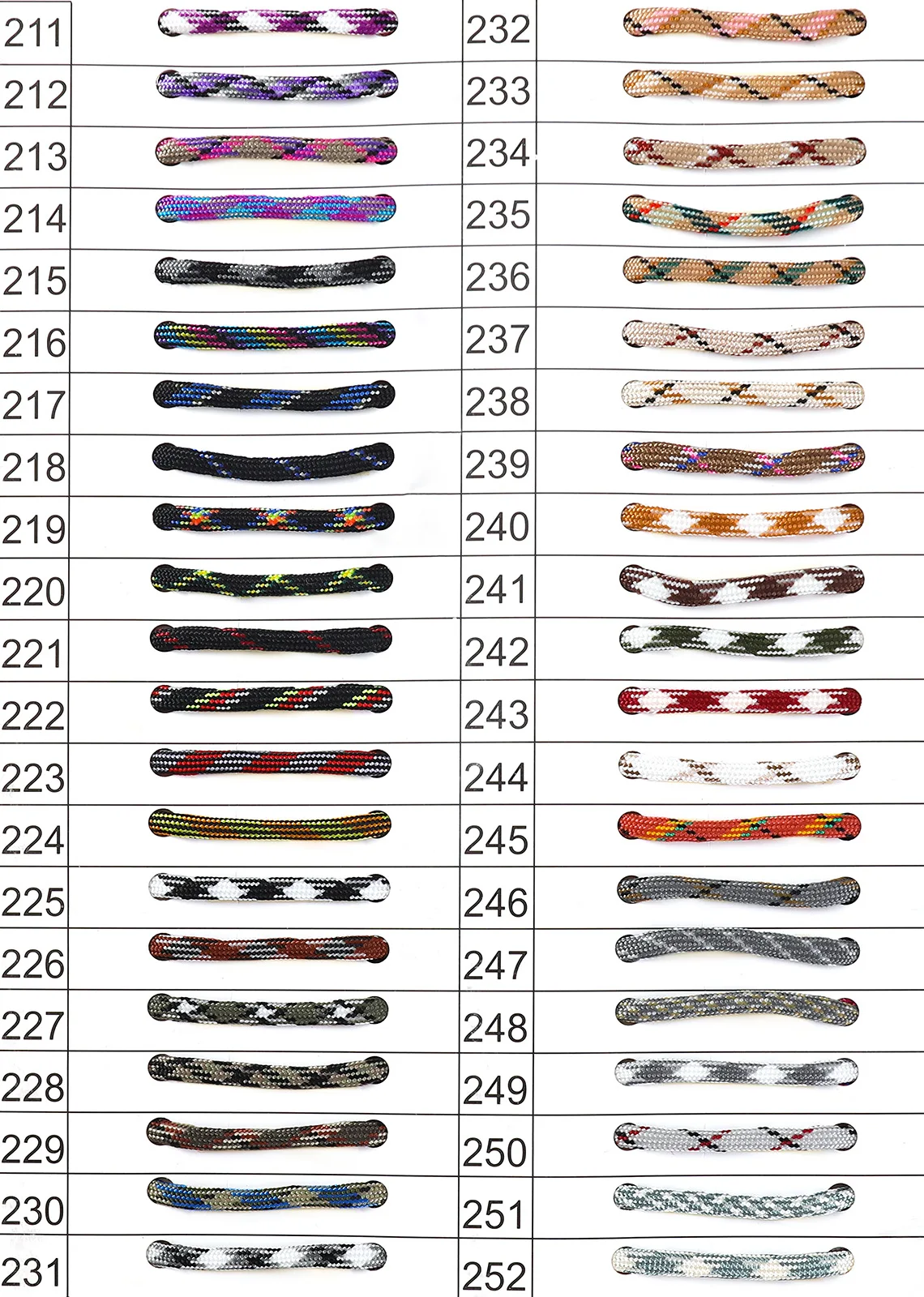 Multicolor 7 strands 550 paracord 31 meters 750 100FT braided nylon paracord polyester paracord 4mm