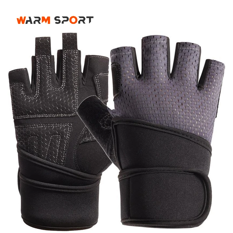 Wholesale Custom Logo Gym Weightlifting Breathable Fitness Half Finger Hand Sports gym Gloves For men
