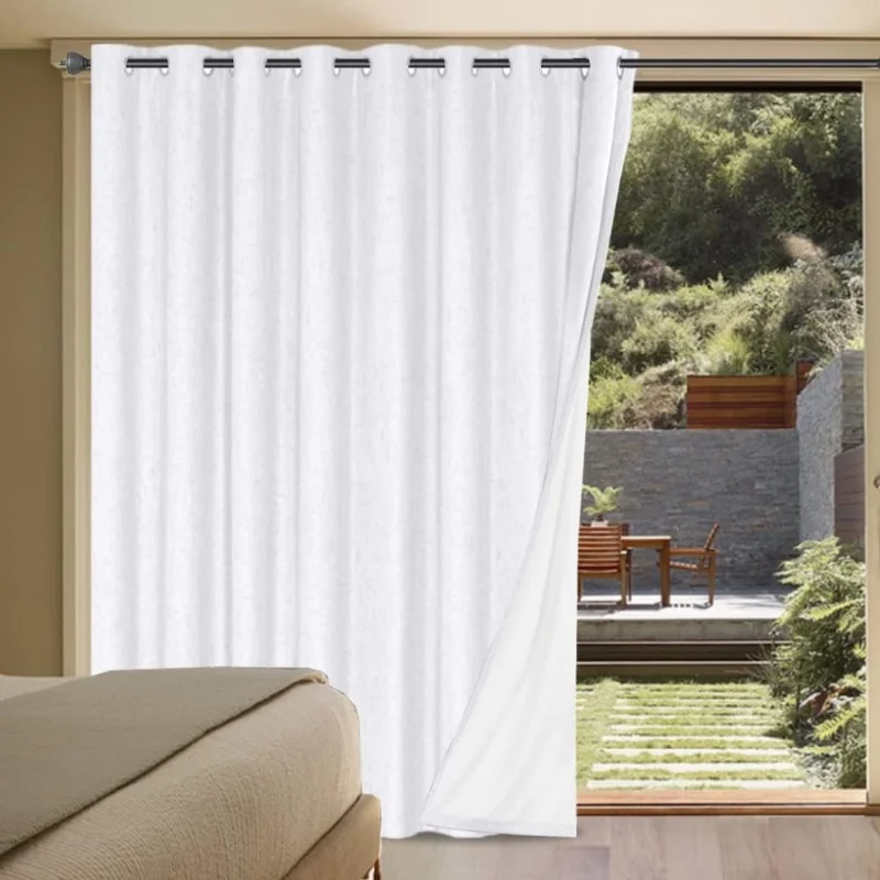 Wholesale Best Quality White Linen Fabric Blackout Windows Curtains For The Living Room