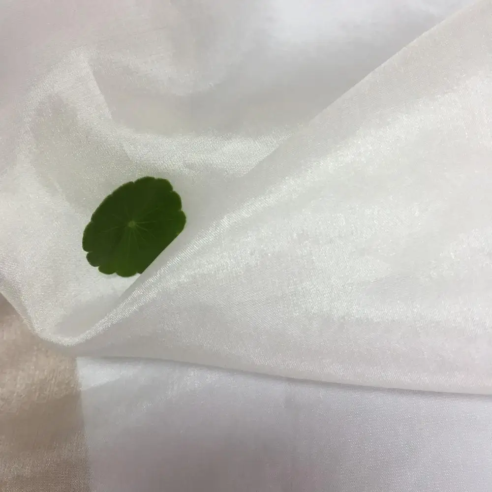Hot Selling 100% Silk Paj Organic Silk Pongee Fabric Veil in Natural White Color for Scarf Decoration
