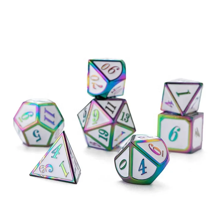 Оптовая продажа на заказ металлические многогранные dnd rpg dice volvo vida для настольной игры