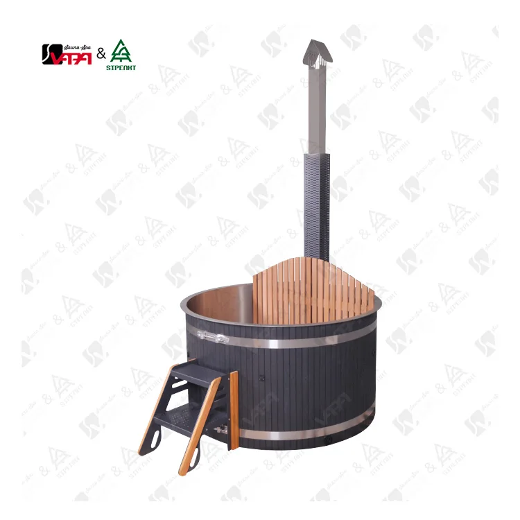 Vapasauna Direct Manufacturer Stainless steel barrel hot bathtub customizable for athletes and families