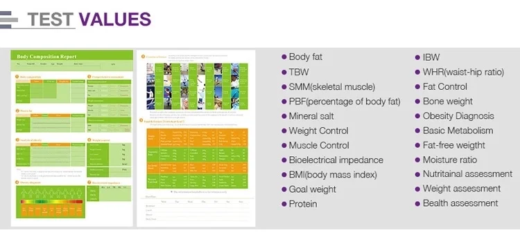 3d Measure Height Weight Fat Health Body Composition Analyzer Machine Price 270 body composition analyzer