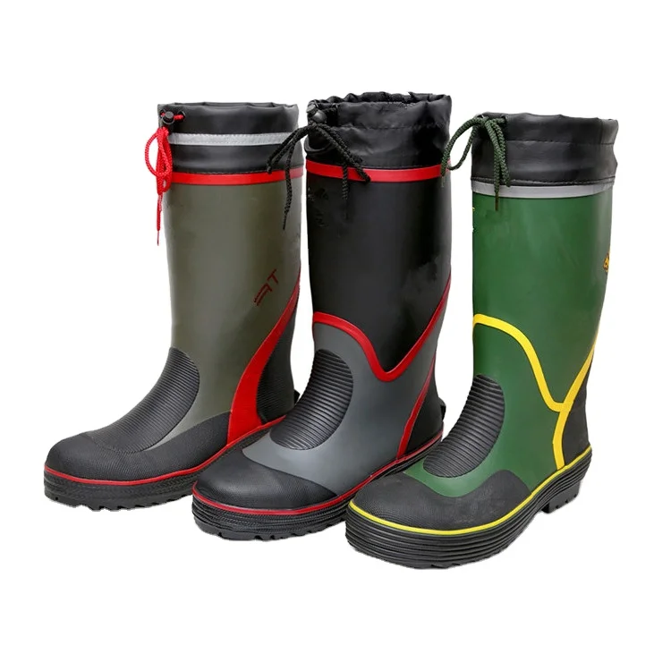 Best Selling Manufacturers rubber work boots Non-slip Soft Fabric Mesh Wholesale waterproof  Rubber rain Boots