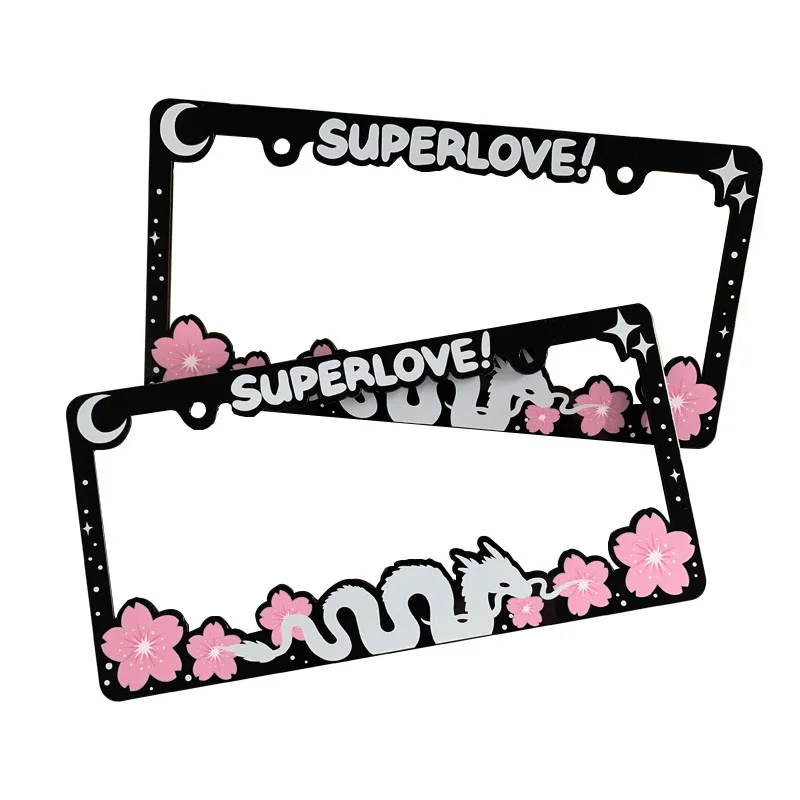 Пластиковая рамка для номерного знака США на заказ черная автомобиля