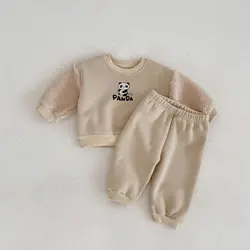Winter Baby Clothes Suits New Arrive Kids Long Sleeve Sets High Quality Lovely Panda Print Children 2 Pieces Baby Clothes
