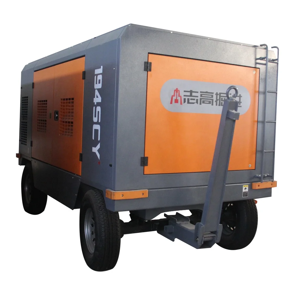 Винтовой воздушный компрессор с четырьмя колесами S194 18 бар 18 м 3/мин кВт дизельная мощность для буровой установки водяных скважин