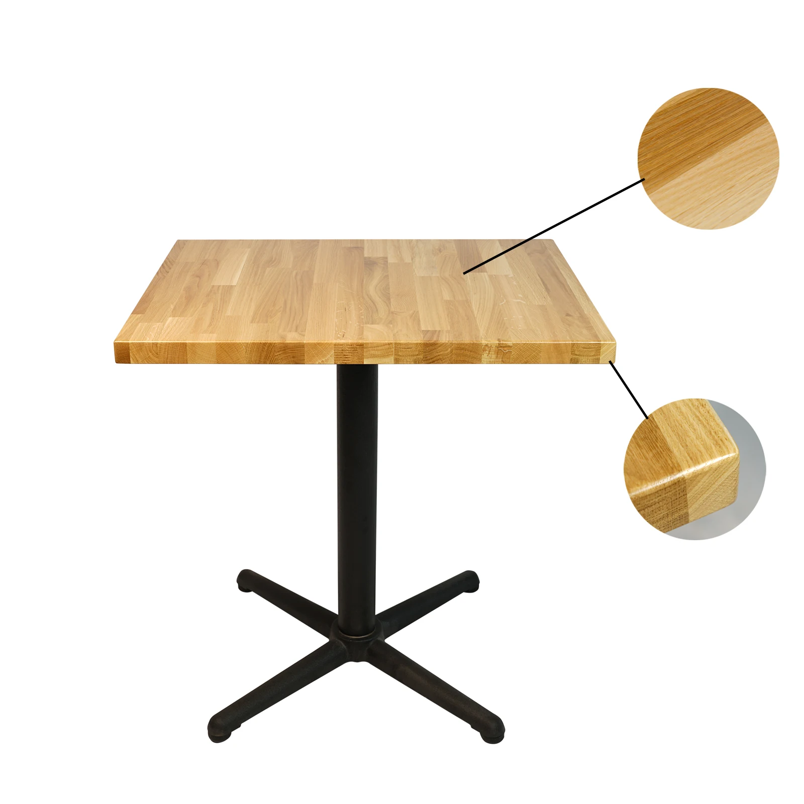 Restaurant Oak solid wood butcher block table top Furniture OEM/ODM  Customized