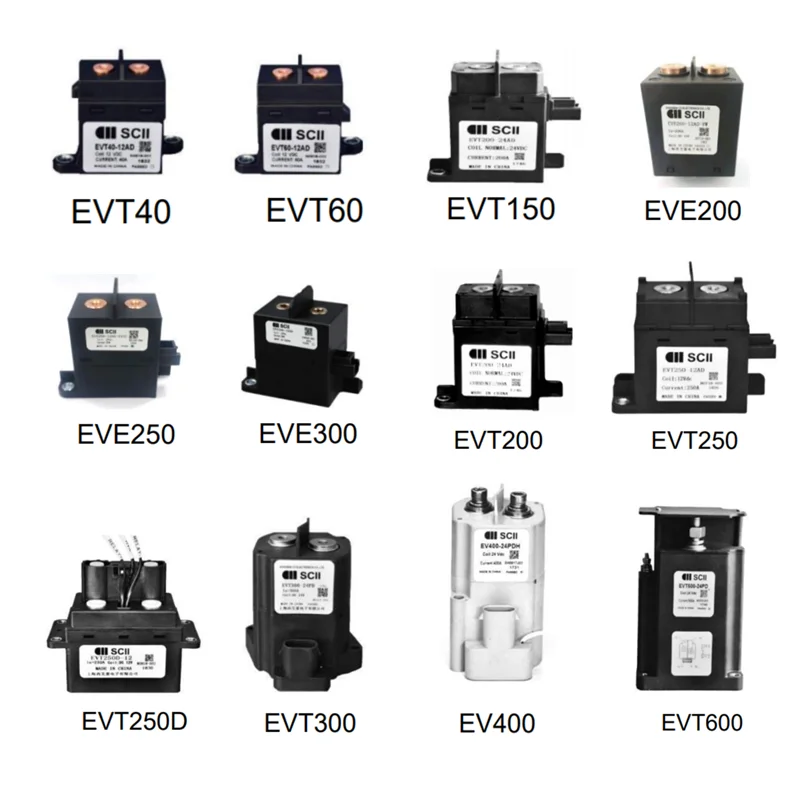 SCII LEV50-12AD epoxy 12v 24v 48v  50a 3 pole EV charging station high power 12V DC contactor