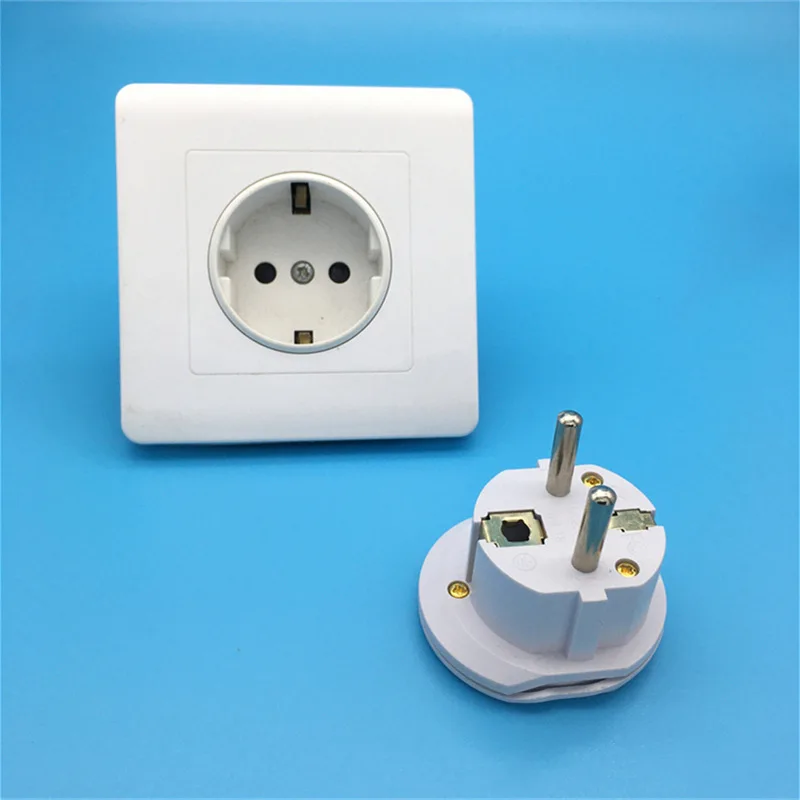 Eu Plug Adapter Us To 16A 250V Universal Travel Socket Au Uk Cn Korea Kr Wall Adapter