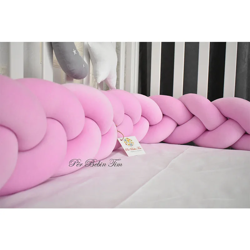 
Braided crib bumper velvet material nordic knot pillows approx. 20 cm height highest quality polyester fiber fille 