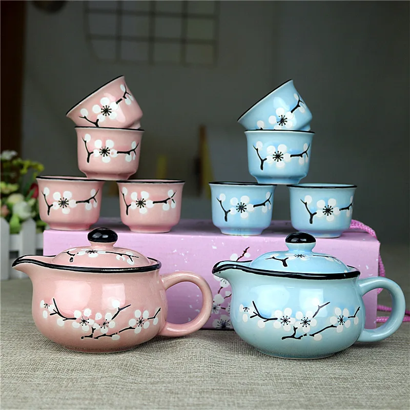 Traditional Porcelain Porcelain Teapot Set With Flower Decal And Pattern In Gift Boxes For Wedding Gifts