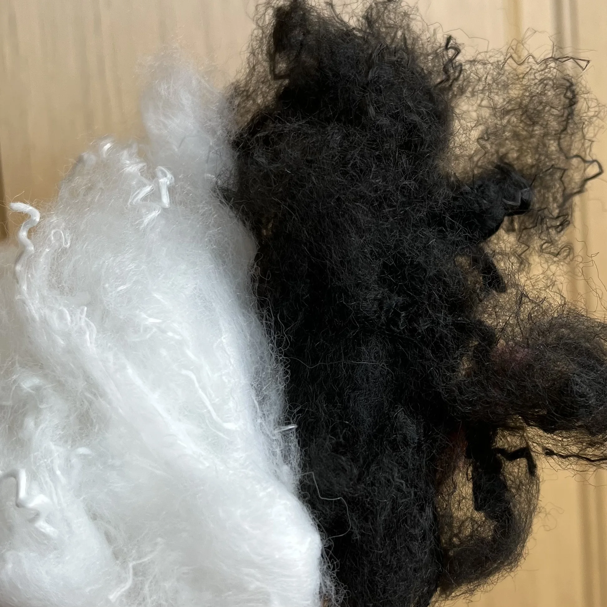 Black 4D 51mm low melt polyester white and high quality polyester Staple bicomponent fiber