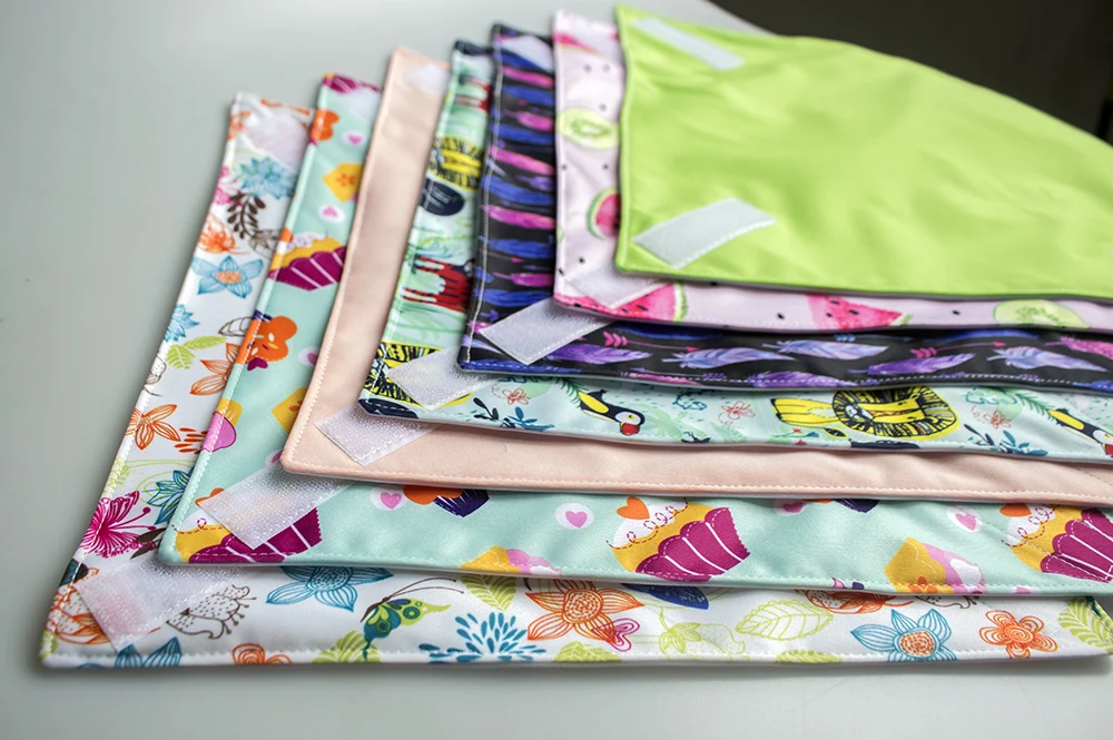 Plastic Free Reusable Sandwich Wraps Waterproof Cloth Sandwich Hamburger Bag Safe Fruit Food Lunch Snack Pouch Holder Storage