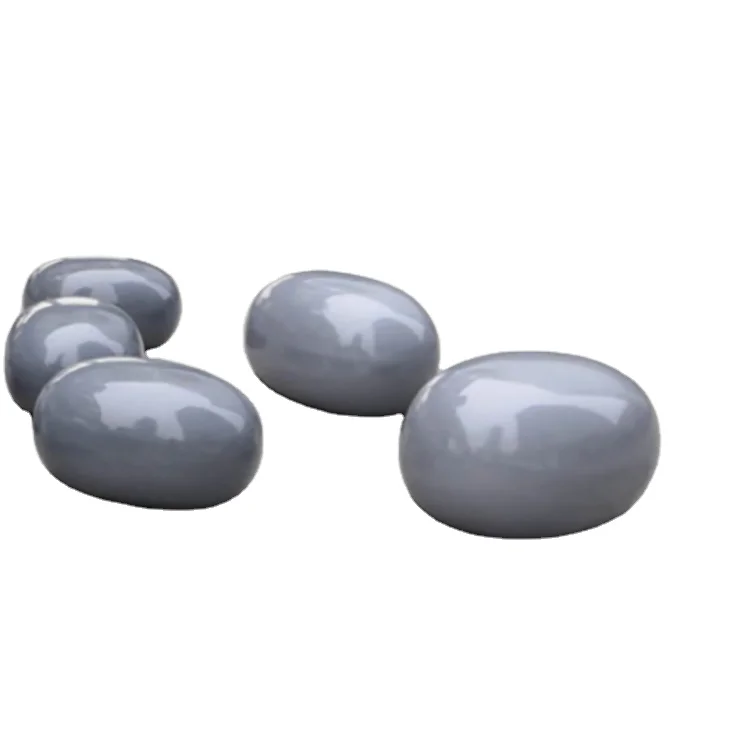 P08B Fancy purple egg chair outdoor furniture custom made stone shaped frp stone egg chair
