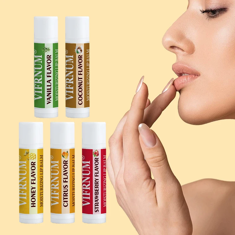 wholesale vegan fruit honey strawberry coconut citrus vanilla 5g lip balm moisturizing long lasting honey lip balm