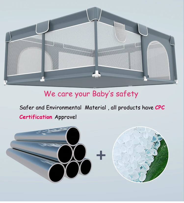 Popular Selling Baby Playpens Double Gates Children Safety Yard Kids Playpen soft play fence