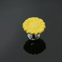 Glass luxury Magnolia pattern design door handle zinc alloy five-year warranty door handle