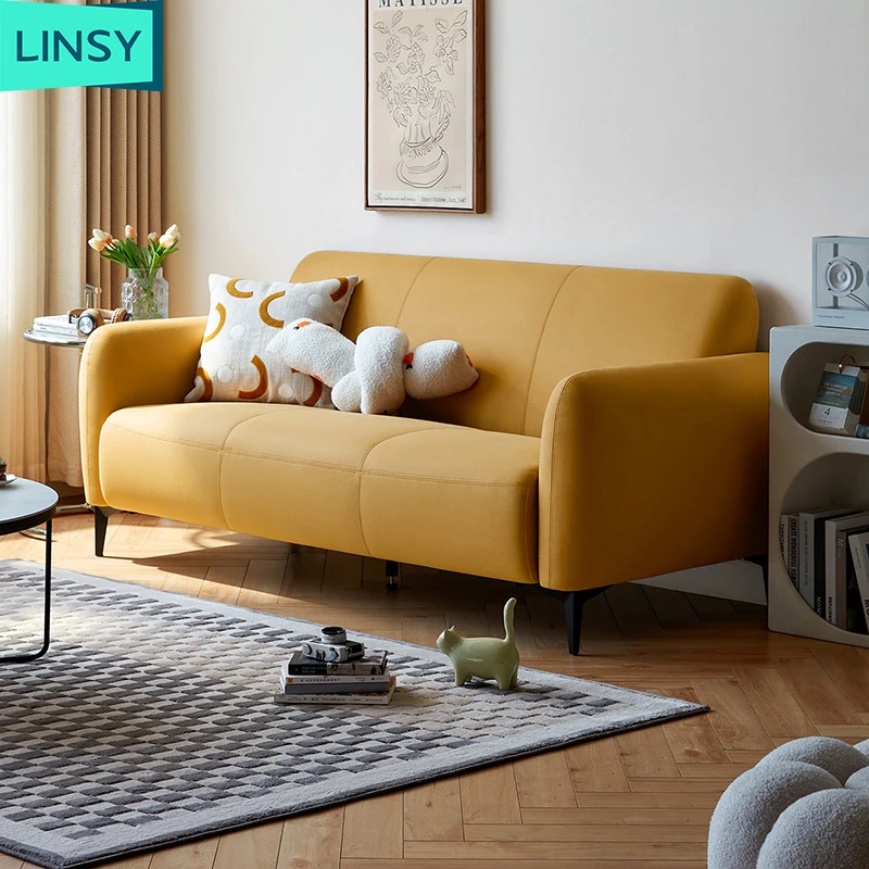 Fabric Modern Sofa for Apartment with armrest Couch Sleeper Sofa for Living Room