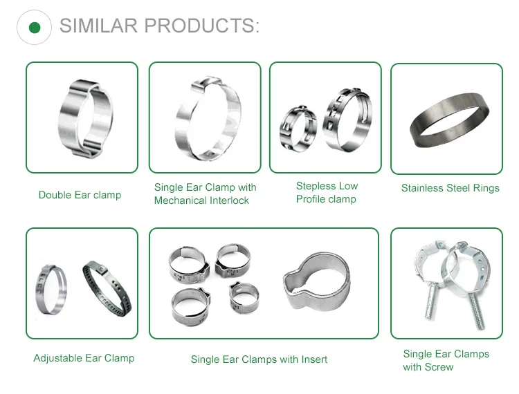 The price of 304 stainless steel single ear clip is competitive