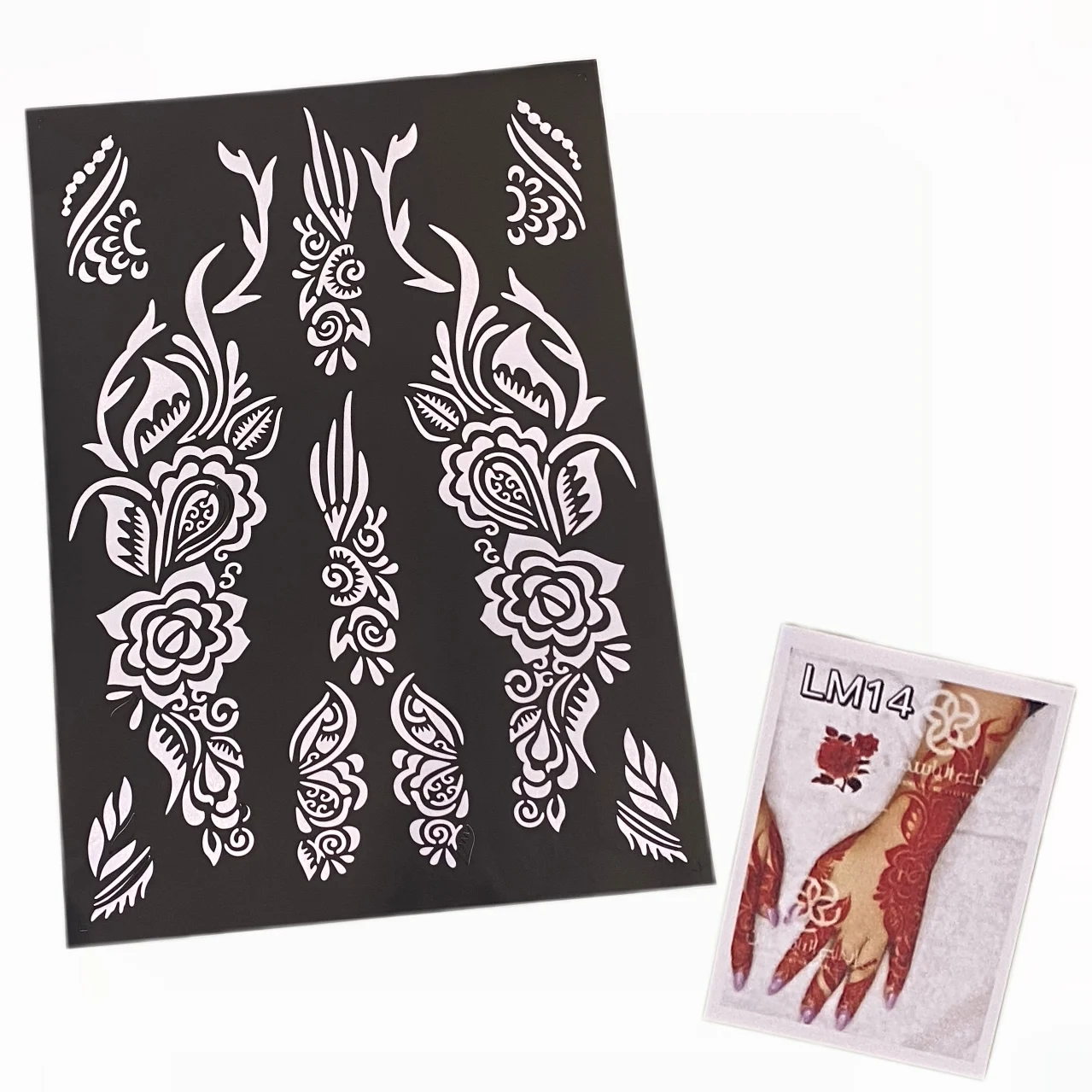 DIY Henna Tattoos Stencils Glitter Tattoo Kit Templates Face Paint Stencils Body Art Henna Stencil Stickers PVC Opp Bag Reusable