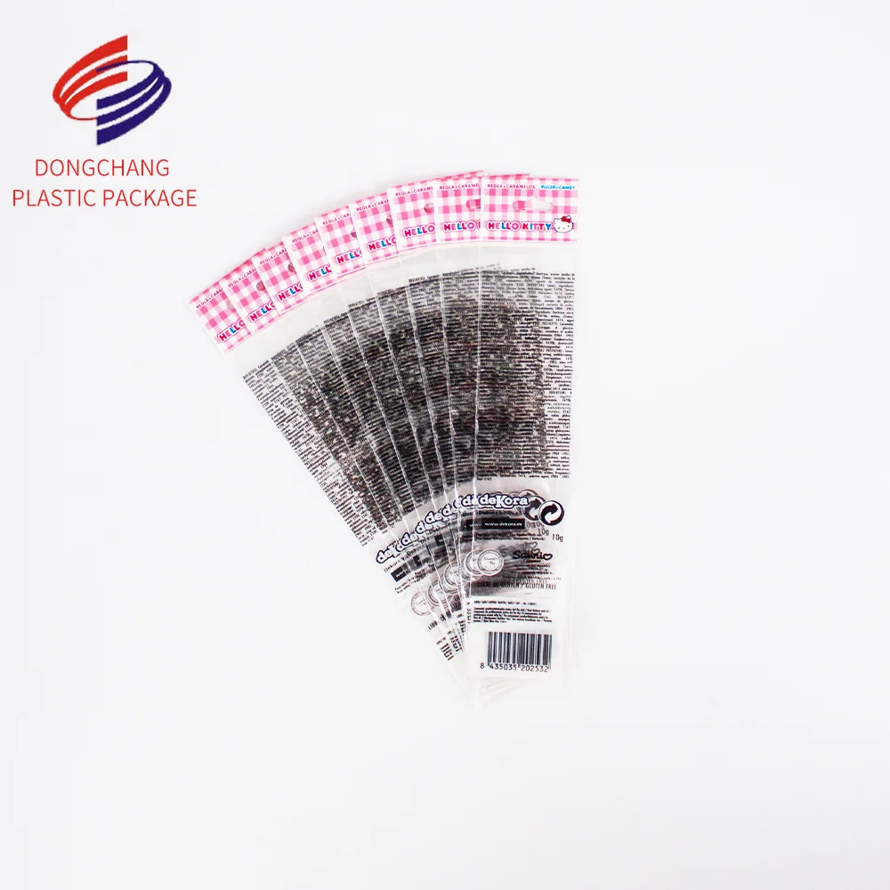 custom packaging OPP Poly bag With Printing Card Header transparent bag