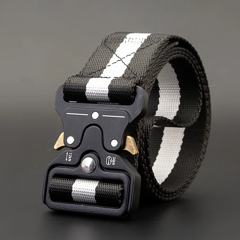 Custom Adjustable Police Man Combat Duty Outdoor Nylon Webbing Army Military Tactical Belt