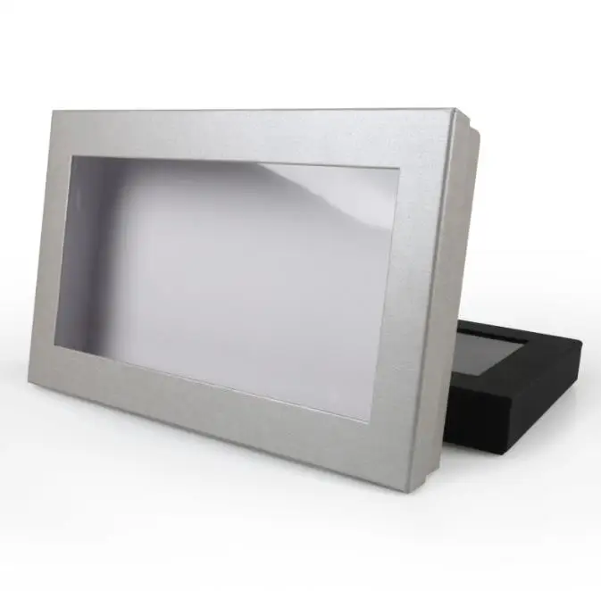 Custom Logo Luxury Design Cigar Packaging Cardboard Boxes Fancy Paper Laser Foil Card Rigid Lid And Base Box With Window Design