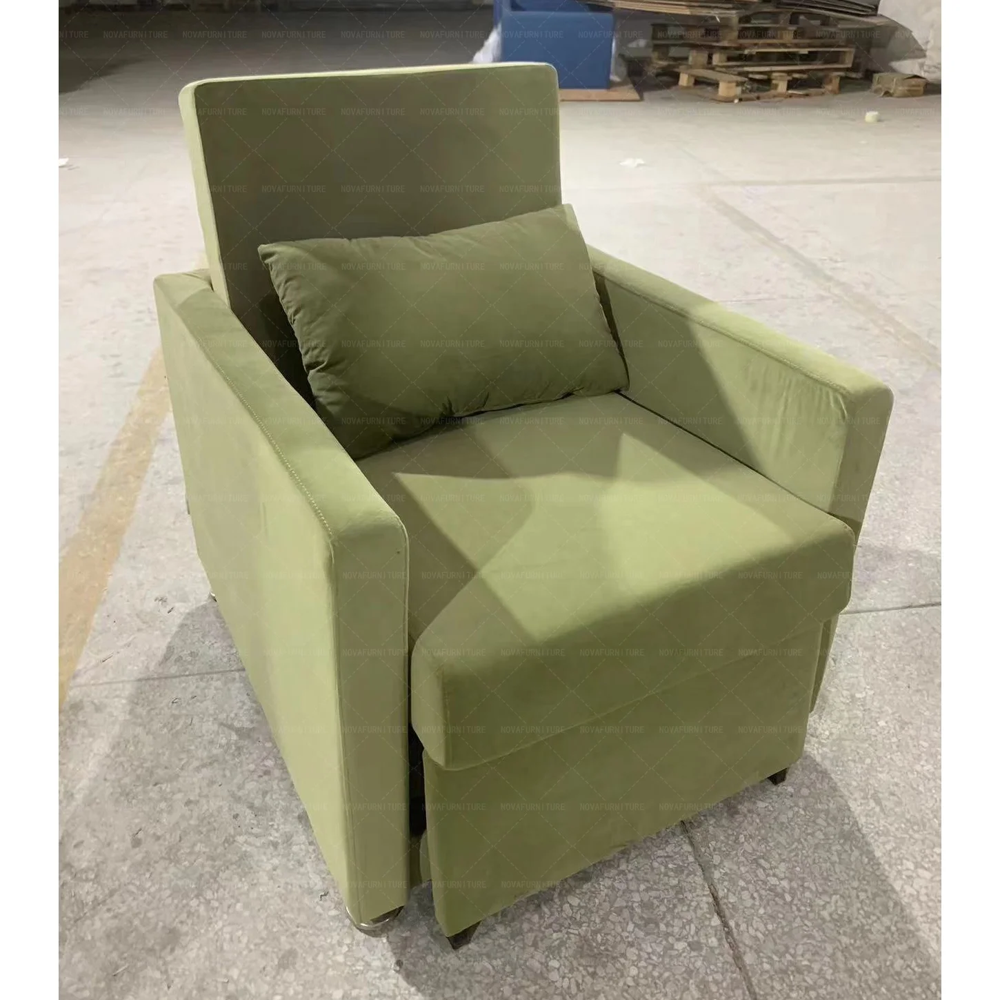 NOVA Modern Divan Sofa Come Bed For Living Room Sofa With Storage Lounger Recliner Couch 2-in-1 Single Sofa Bed Sleeper Chair