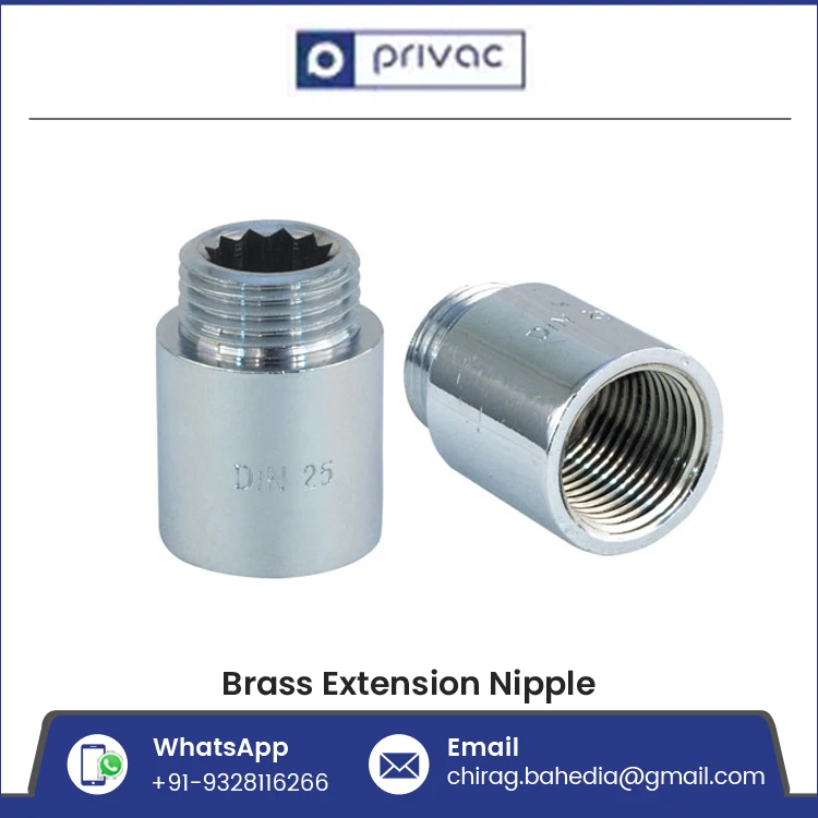 High Quality Standard Grade Chrome Plated Brass Pipe Extension Nipple
