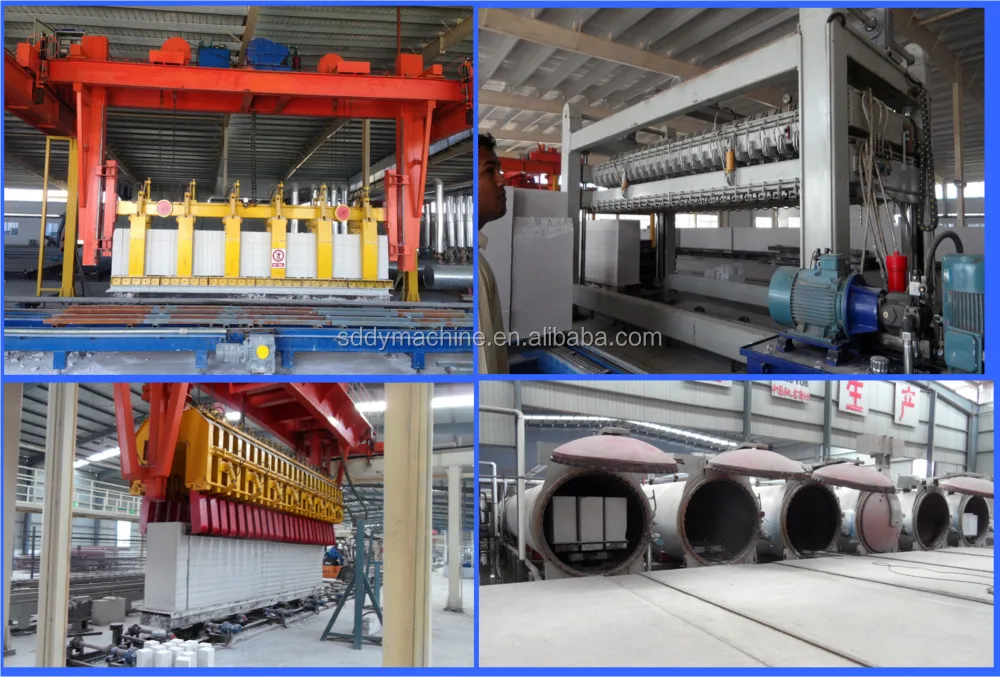 Donyue long service life autoclave aerated concrete sand block and panel plant and equipment AAC production line China supplier
