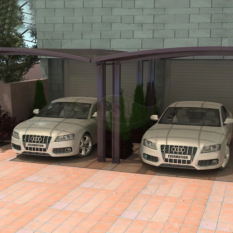 Modern flat roof carports,polycarbonate carport,car garage shelter canopy