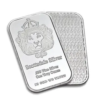 1 ounce Scottsdale Lion Bars Silver Plated Bar silver plated Coin Collector Collection