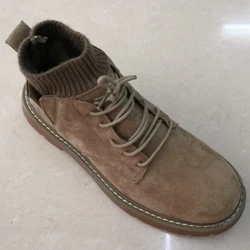 Wholesale Custom Biker Boots Men High Quality Leather Boots Casual Man Winter Shoes Snow Boots For Men Brown Size 39-45#