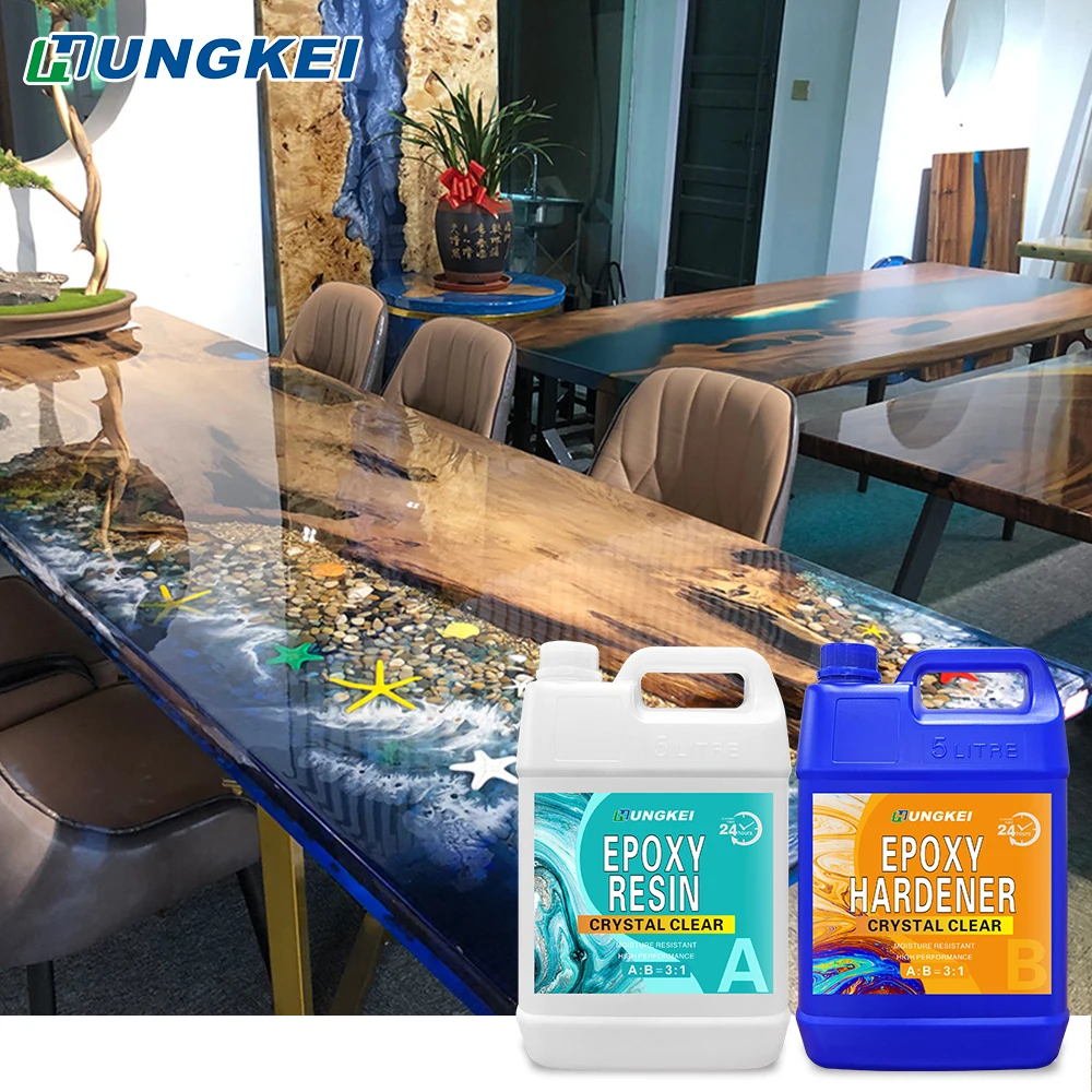 Wholesale Deep Pour Hardener Silicone Glue Kit Floor Crystal Price Liquid Clear Table Epoxy Resin