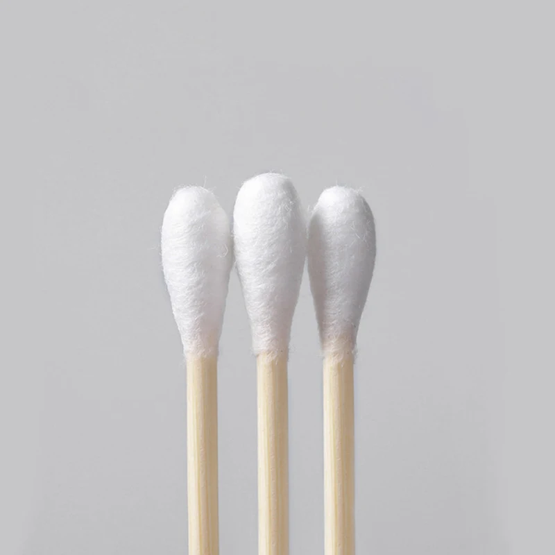 Disposable Micro Cotton Swab Wooden Cotton Swab With Sharp Tip Wooden Eyeliner brush