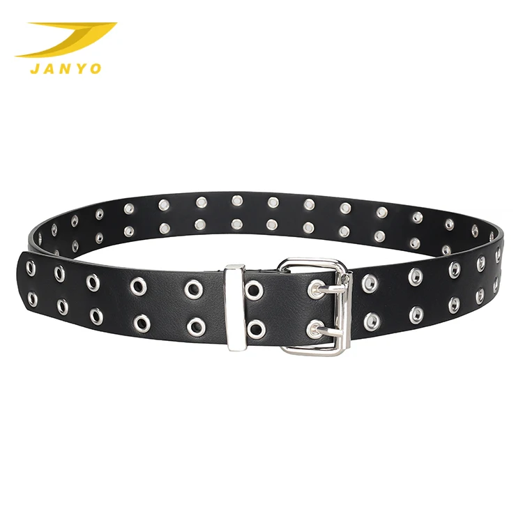 Wholesale Custom Women Genuine Cowhide Pu Leather Belts Snap On Strap polyporous Buckle