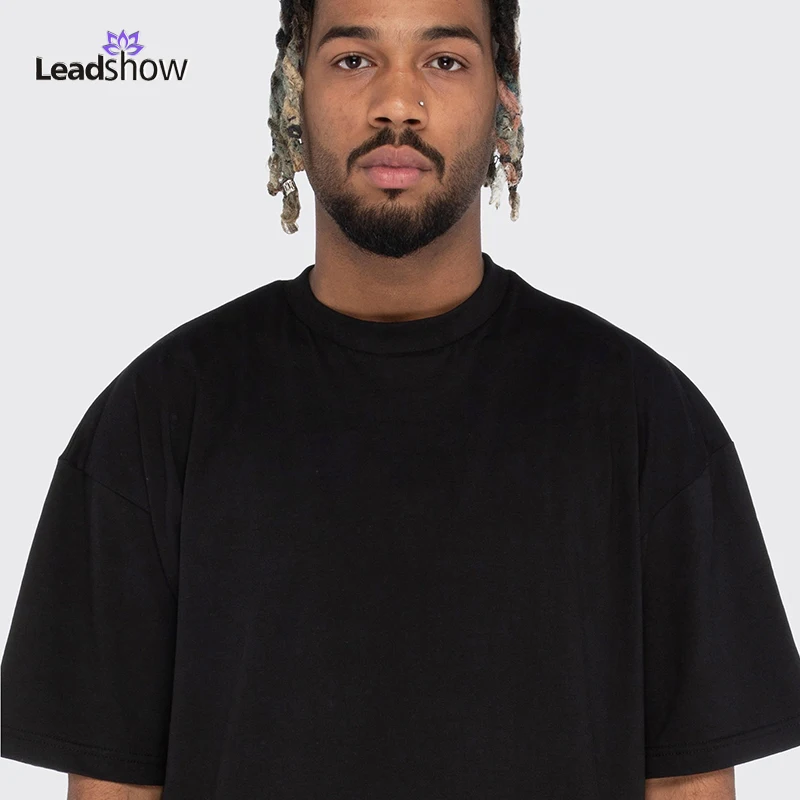 mens fitness apparel oversized drop shoulder t shirt high quality 100% heavy cotton oversized t shirt 220gsm custom logo men