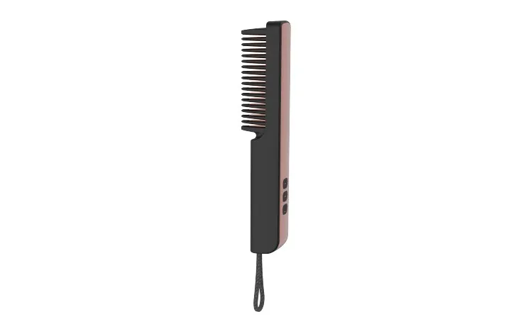 New unisex LED display portable travel business USB rechargeable wireless ceramic coating plate hair straightener brush