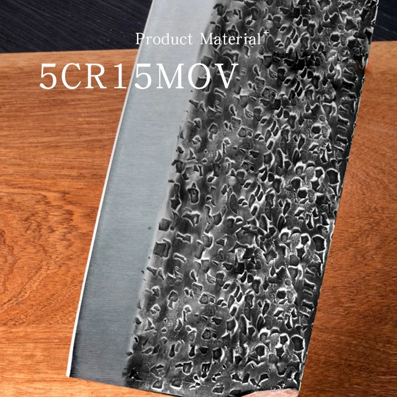 Home kitchen traditional hand forged 5cr15mov cleaver knife butcher for meat bone Chinese Cleaver chopper